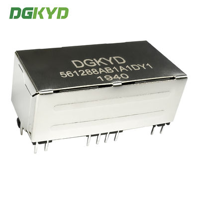 RJ45 horizontal interface round pin 1X2 network port 8P8C with light and shielding DGKYD561288AB1A1DY1