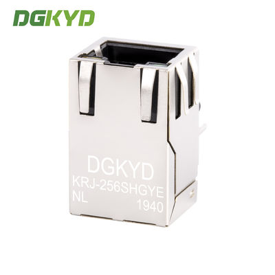 10/100 BASE Single Port RJ45 Magnetics Connector Ethernet Modular Jack Customized KRJ-256SHGYENL