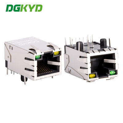 RJ45 connector 100Mbps integrated transformer network port single row pin DGKYD311B031DB2A4D