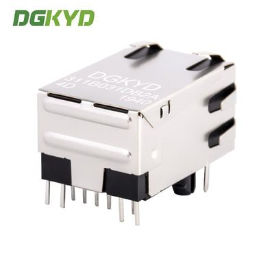 RJ45 connector 100Mbps integrated transformer network port single row pin DGKYD311B031DB2A4D