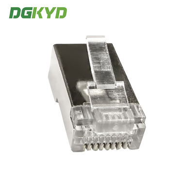 RJ45 8P8C Crystal Headband Shielded Copper Shell RJ45 Male Head DGKYDRJ451188F1A1Y1W041