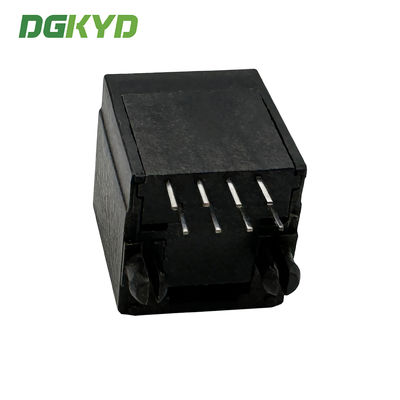 RJ45 180 degree industrial Ethernet flat pin 6U all plastic connector DGKYD52241188IWA1DB4