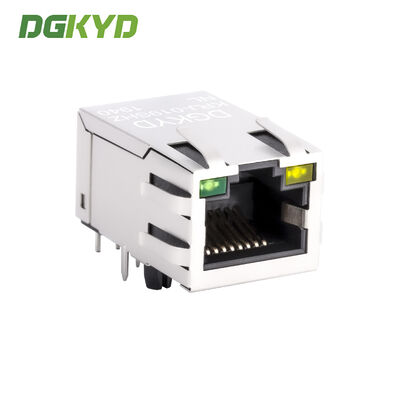 Telecom Connector With Integrated Magnetics RJ45 Modular Jack Single Port 25.4mm KRJ-019SHZNL