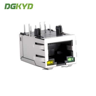 Single cell RJ45 connector 100Mbps integrated network transformer with light network interface DGKYD311B074DB2A4DN