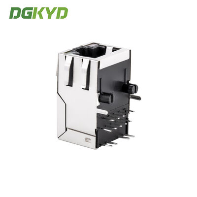Shielded Gigabit ehternet RJ45 PCB Connector with Transformer RJ45 Network socket DGKYD311Q018DE3A4D