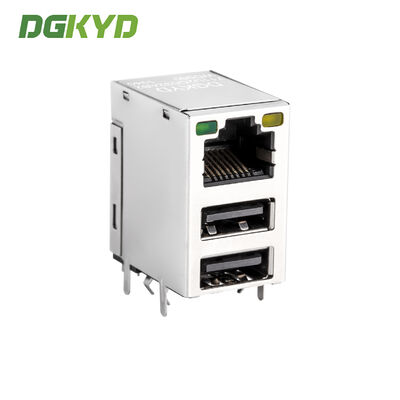RJ45 with dual USB 2.0 sockets, Gigabit network interface with shielded DGKYD711U2Q032AB2WD080