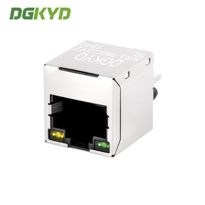 180 degree TOP ENTRY Magnetics jack RJ45 connector with transformer PCB Mount KRJ-180CGYZNL