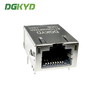 RJ45 SIngle port connector with top elastic CAT5 Gigabit integrated filter with LED light DGKYD811Q008FN4A10DB