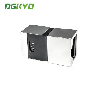 Shielded RJ45 straight through module side copper shell without buckle DGKYD-US030-006E
