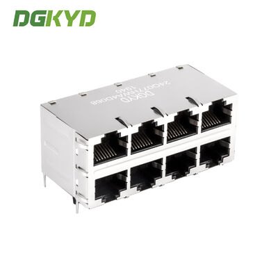8 Port Gigabit Ethernet RJ45 Connector with Magnetics for High-Speed Networking