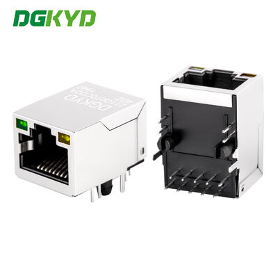Industrial Gigabit RJ45 Connector with Gold Plating for Ethernet Port Network Interface