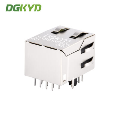 Industrial Grade 8PIN RJ45 Shielded Connector with 6U Gold Plating for Network Port