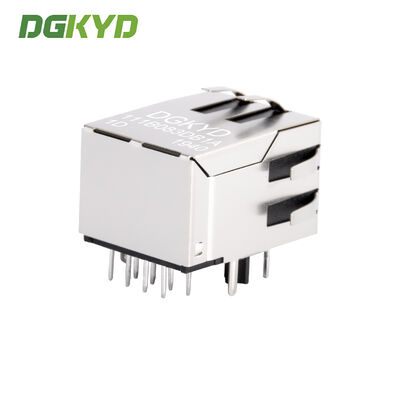 100Mbps RJ45 Connector with Integrated Transformer and Shielded Housing for Network Interface