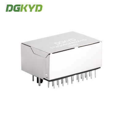 RJ45 Connector Modular Jack with 6u Gold Plating Filter and TAB-Down Port for Gigabit Ethernet