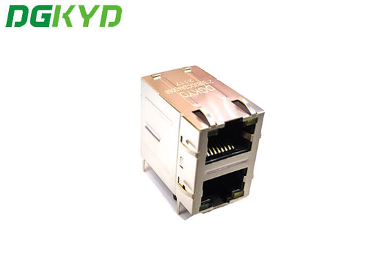 2 Port Rj45 Shielded Jack With Magnetic Right Angle Tilt Mounting