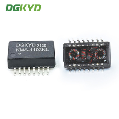 Customized Safety 1500V AC Ethernet Transformer SMD 16 PIN 100BASE Filter