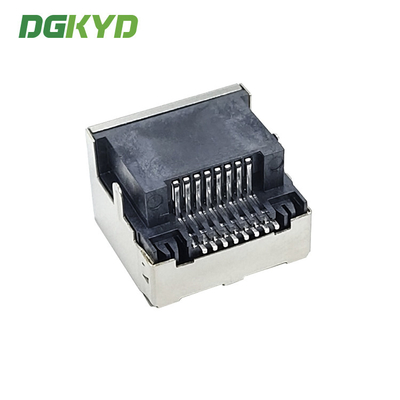 SMD Sinking Plate Type 8P8C Modular Female RJ45 LED Connector DGKYDCB421188GWW6SB1075