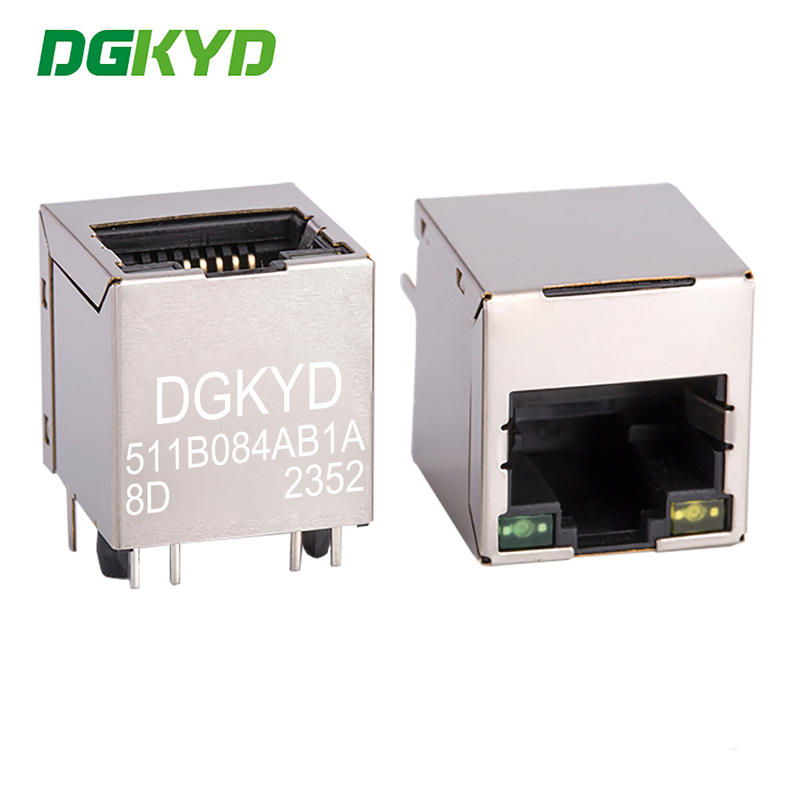 DGKYD511B084AB1A8D Vertical RJ45 Transformer 100Mbps Integrated Filter Crystal Head Up Network Interface