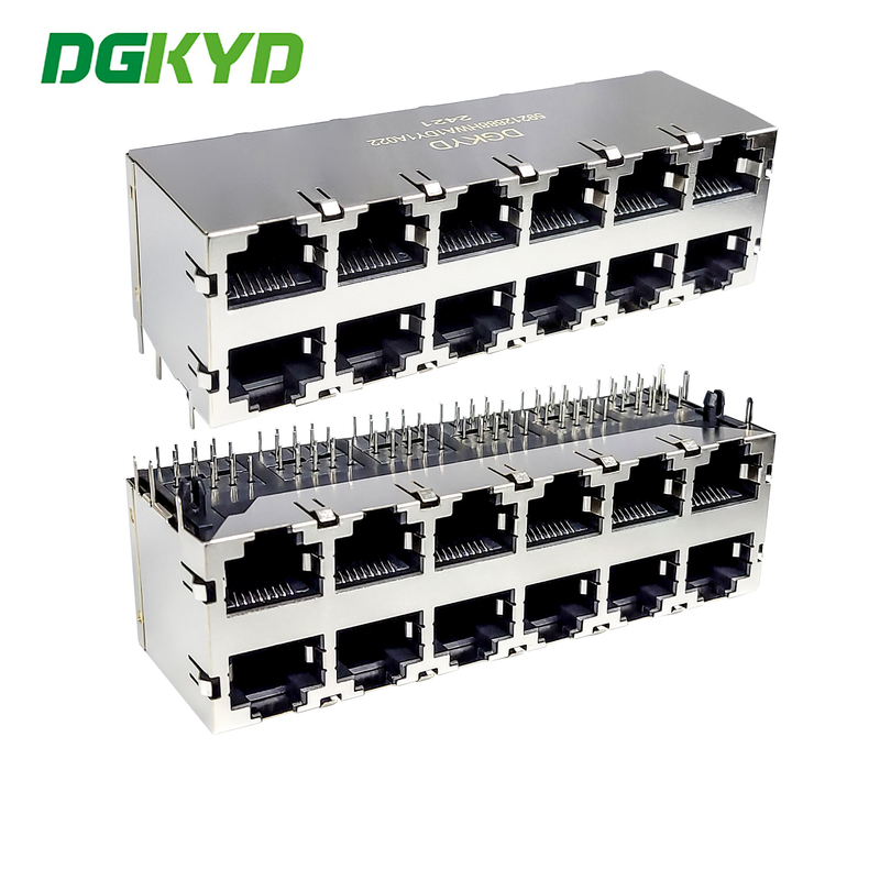 RJ45 Multi Port Rj45 Connector Without Filter, Ethernet Socket Modular Interface DGKYD59212688HWA1DY1A022