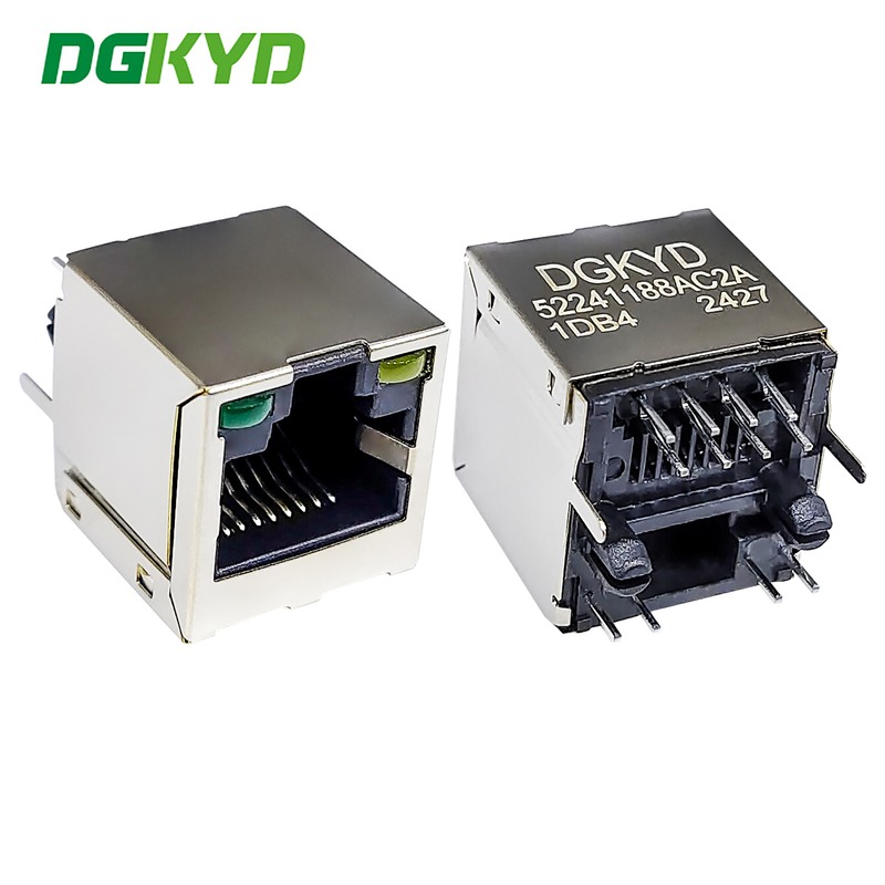 180 Degree Vertical Socket RJ45 Network Port Connector 8P8C Interface DGKYD52241188AC2A1DB4