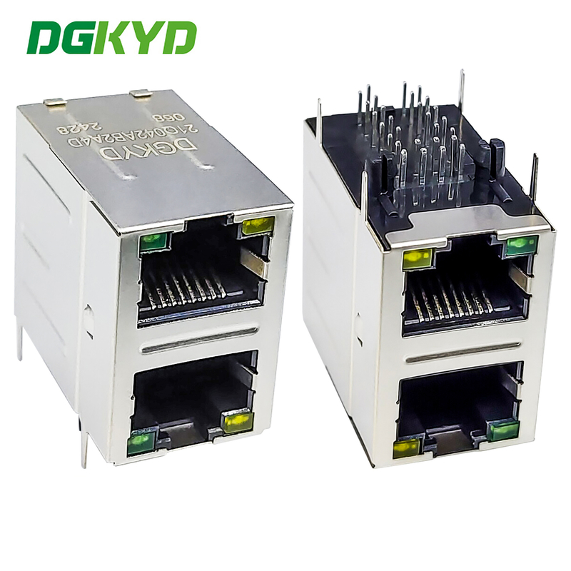 RJ45 Multi Port Connector 2X1 Modular Block Socket Gigabit Filter 6U DGKYD21Q042AB2A4D068