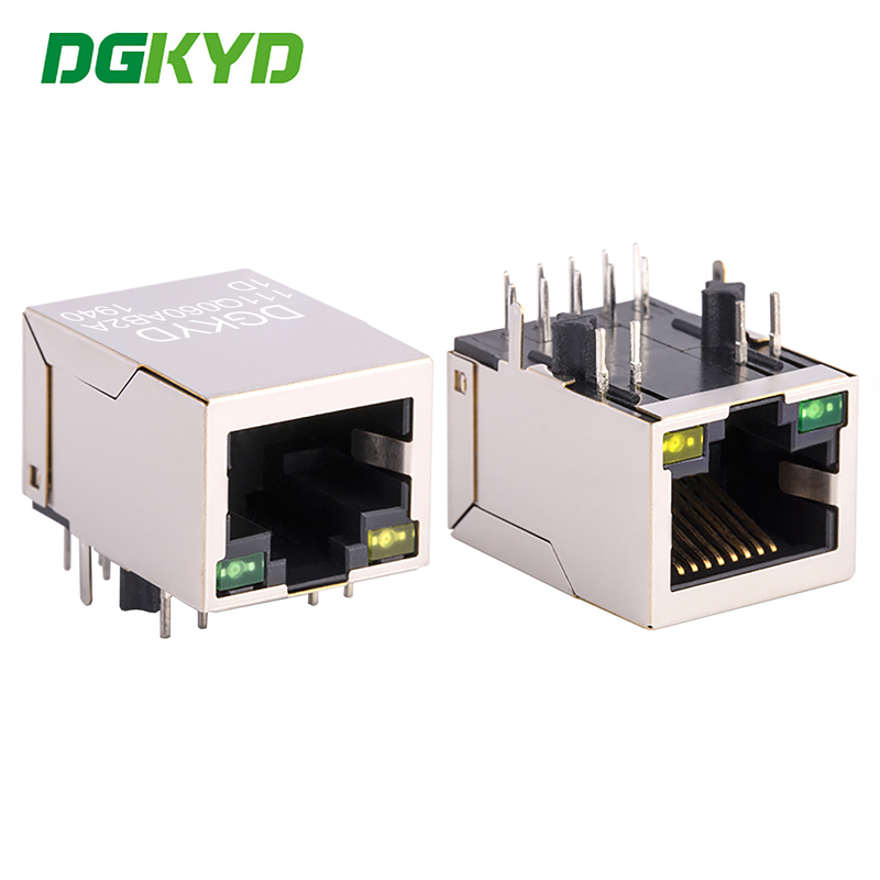 10/100/1000M Base-T/TX RJ45 Network Interface With LED Lights, Modular Socket For Network Port DGKYD111Q060AB2A1D