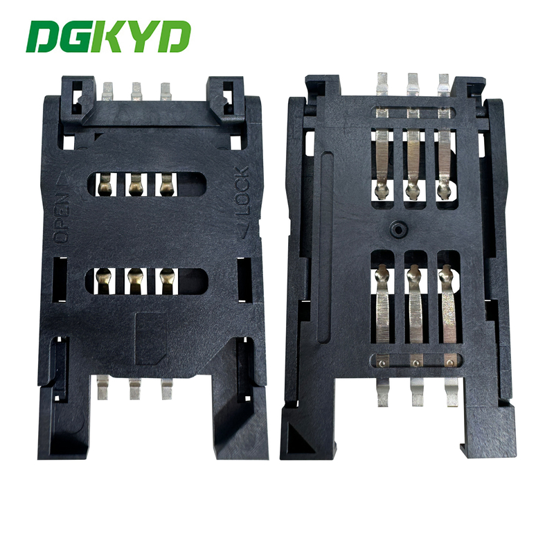 SIM Card Holder 6P All Plastic Flip Top Telephone Card Holder DGKYDSIM26H6A6A2Y3WSG286