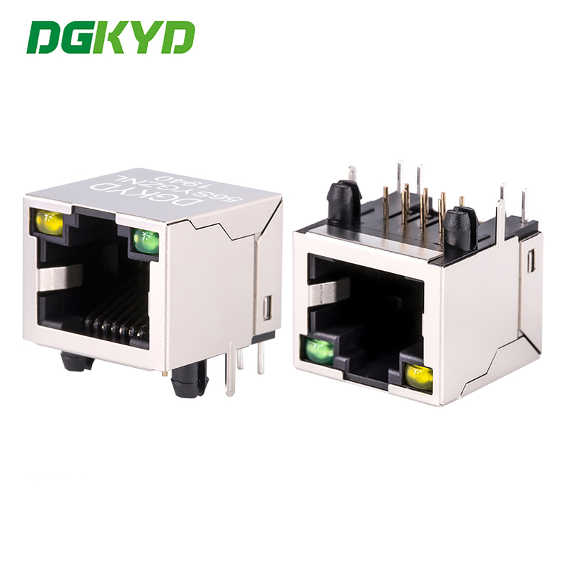 Single Port RJ45 Shielded Jack Without Transformer,10/100/1000BASE 8p8c Connector DGKYD-56SYGZNL