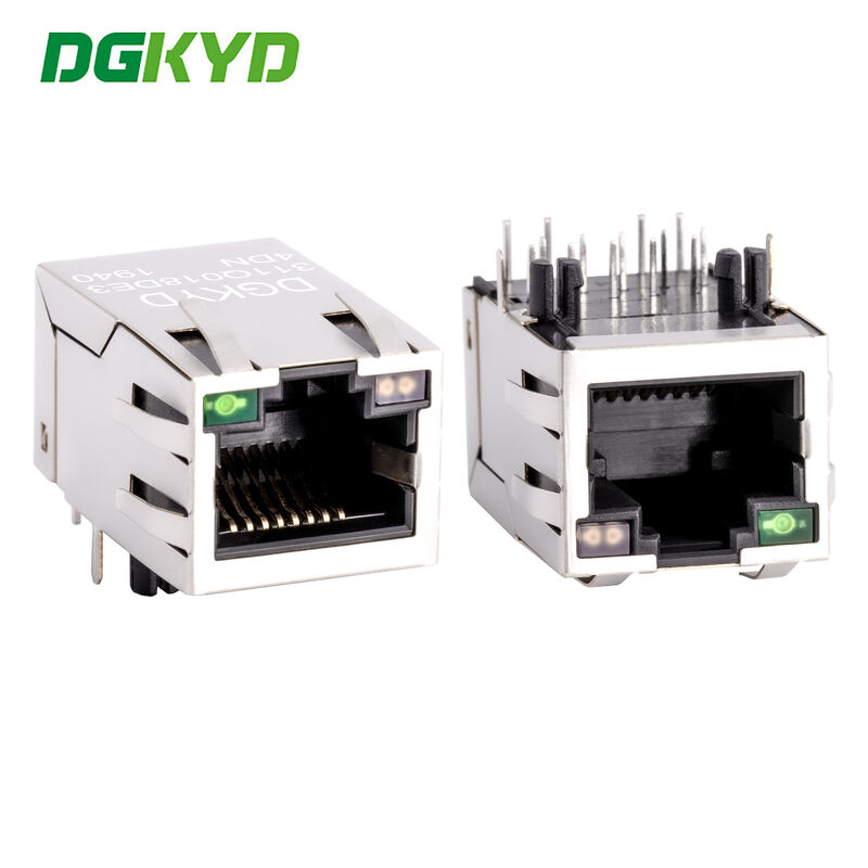 Shielded Gigabit ehternet RJ45 PCB Connector with Transformer RJ45 Network socket DGKYD311Q018DE3A4D