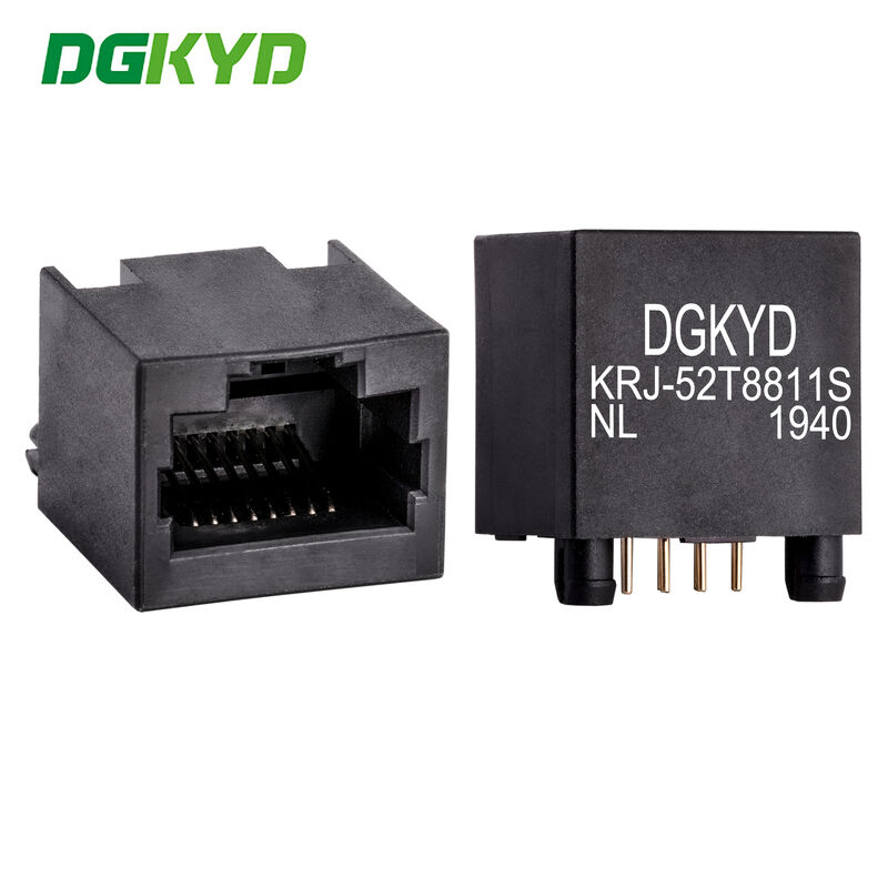 180 Degree Top Entry Ultrathin Rj45 Connector Ethernet Cable Socket KRJ-52T8811SNL