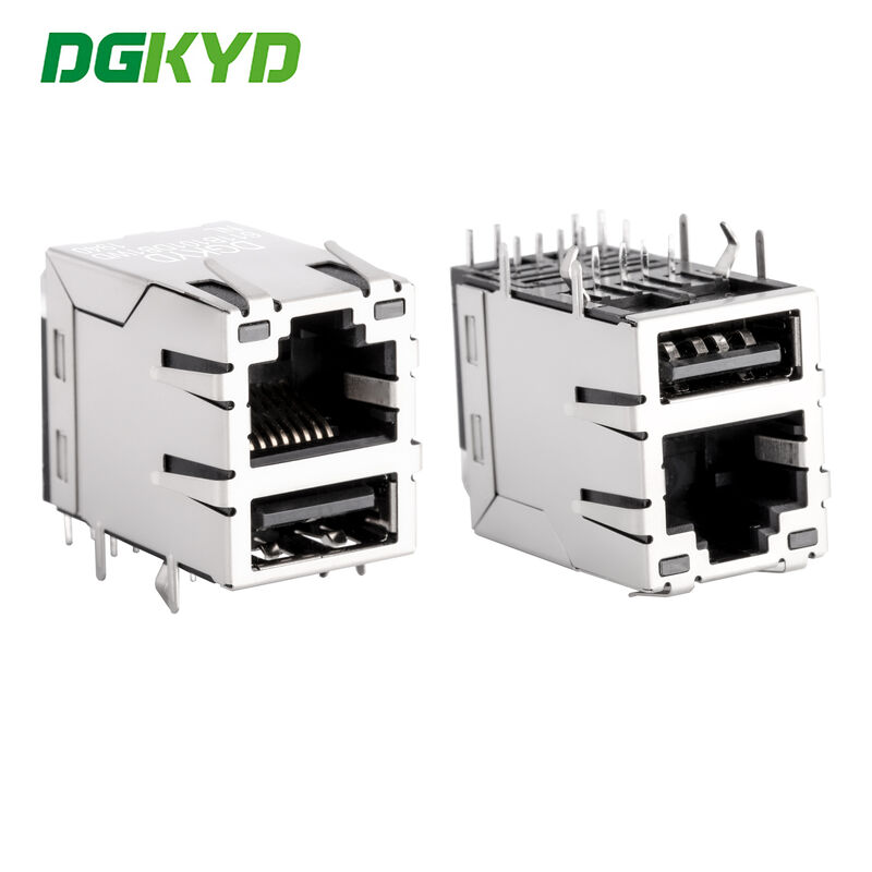 RJ45 Ethernet port with USB lightless shielded 100Mbps Ethernet socket DGKYD611B101DB1WD009