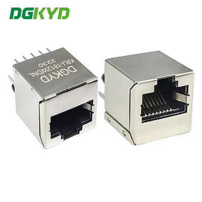 1000 Base-T ethernet connector Magnetic module, chèn thẳng đứng, kim loại che chắn