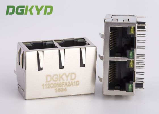 Kết nối cáp Ethernet CAT6 Jack cắm Rj45 với đèn LED G / Y 1000 BASE-TX