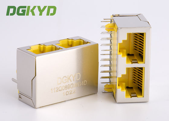 Bộ kết hợp giắc cắm Keystone CAT 6 Ganged 2 cổng RJ45 với biến áp Gigabit Ethernet