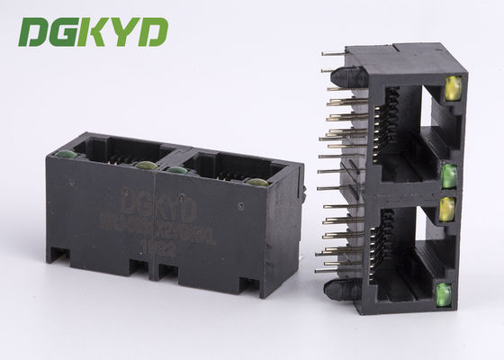 KRJ-56S1X2YGWKNL Tab Up Ganged Hai cổng Gigabit Ethernet Rj45 Lan Jack cho UTP