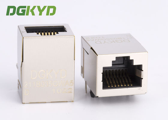 Mô-đun kết nối từ tính RJ45 10/100 Mb được che chắn Tab Lên trên THT