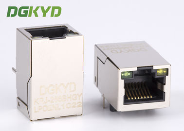 Tab tấm chắn cổng đơn Up Cat 5 Giắc cắm mô-đun RJ45 cấp nguồn qua Ethernet với đèn LED G / Y