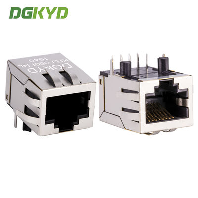 Kim loại được bảo vệ 100 Base-Tx Cat5 Rj45 Ethernet Connector với từ tính Trung Quốc Nhà máy KRJ-060FNL
