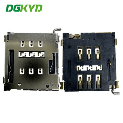 Máy cầm thẻ SIM Nano với công tắc và phát hiện P Máy cầm thẻ điện thoại TF SIM CONNECTOR DGKYDSIM15H6A6A2Y3WSK286