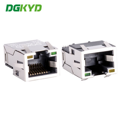 Cổng đơn Tab Up Gold Plate RJ45 Ethernet Connector SMD Cat6 Profile cực thấp