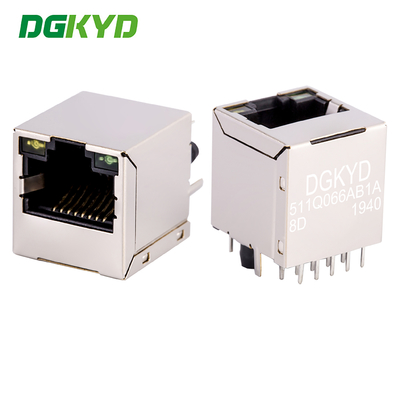 Bộ kết nối RJ45 dọc 180 độ chèn thẳng bộ lọc tích hợp gigabit DGKYD511Q066AB1A8D