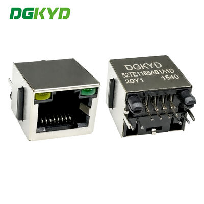 RJ45 ổ cắm mạng dọc 8P8C với cổng mạng công nghiệp vòng tai DGKYD52TE1188AB1A1D20Y1