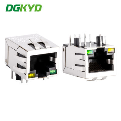 Kết nối RJ45 100Mbps tích hợp bộ biến áp cổng mạng công nghiệp ổ cắm ngang DGKYD111B002DB1A1D
