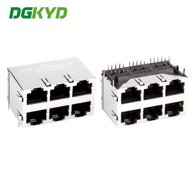 RJ45 ổ cắm Ethernet không có khoảng cách 2X3 kết nối Industrial Ethernet DGKYD59212388HWA1DY1AG062