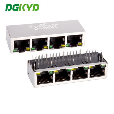Đầu nối RJ45 bốn ô KRJ-415GYZHNL, bộ lọc tích hợp 100Mbps, ổ cắm cổng mạng công nghiệp
