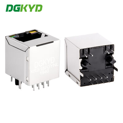 Jack RJ45 180 Độ Hiệu Suất Cao, Đầu Vào Phía Trên, Có Biến Áp, Cat 5 KRJ-187GYNL