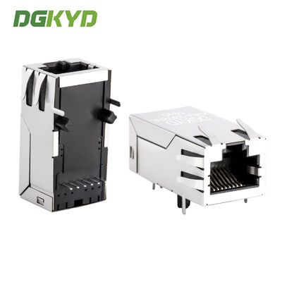 Tùy chỉnh 1000M 33.0mm Single Port 6 Pin Rj45 Connector với Transformer / Leds KRJ-3302NL