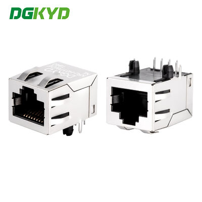 Bộ kết nối PCB RJ45 cổng duy nhất được bảo vệ với bộ biến áp cho Megabit Ethernet