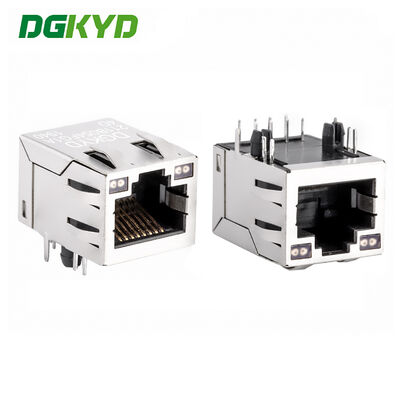 Đầu nối RJ45 có vỏ chống nhiễu với bộ lọc 100Mbps, Đèn LED hai màu và mạ vàng 6U