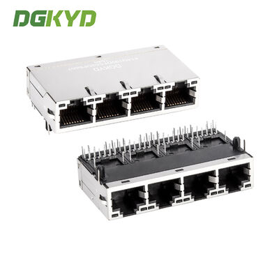 Đầu nối RJ45 đa cổng có bộ lọc PoE tích hợp nam châm 8p12c cho giao tiếp PCB